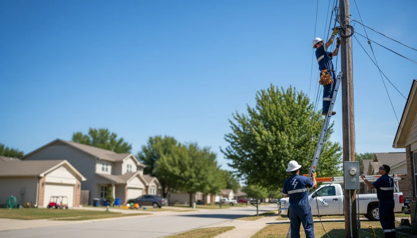 Residential electrician providing installation services in Bergen, NY